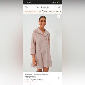 Tuckernuck scarlet striped sloane dress size small